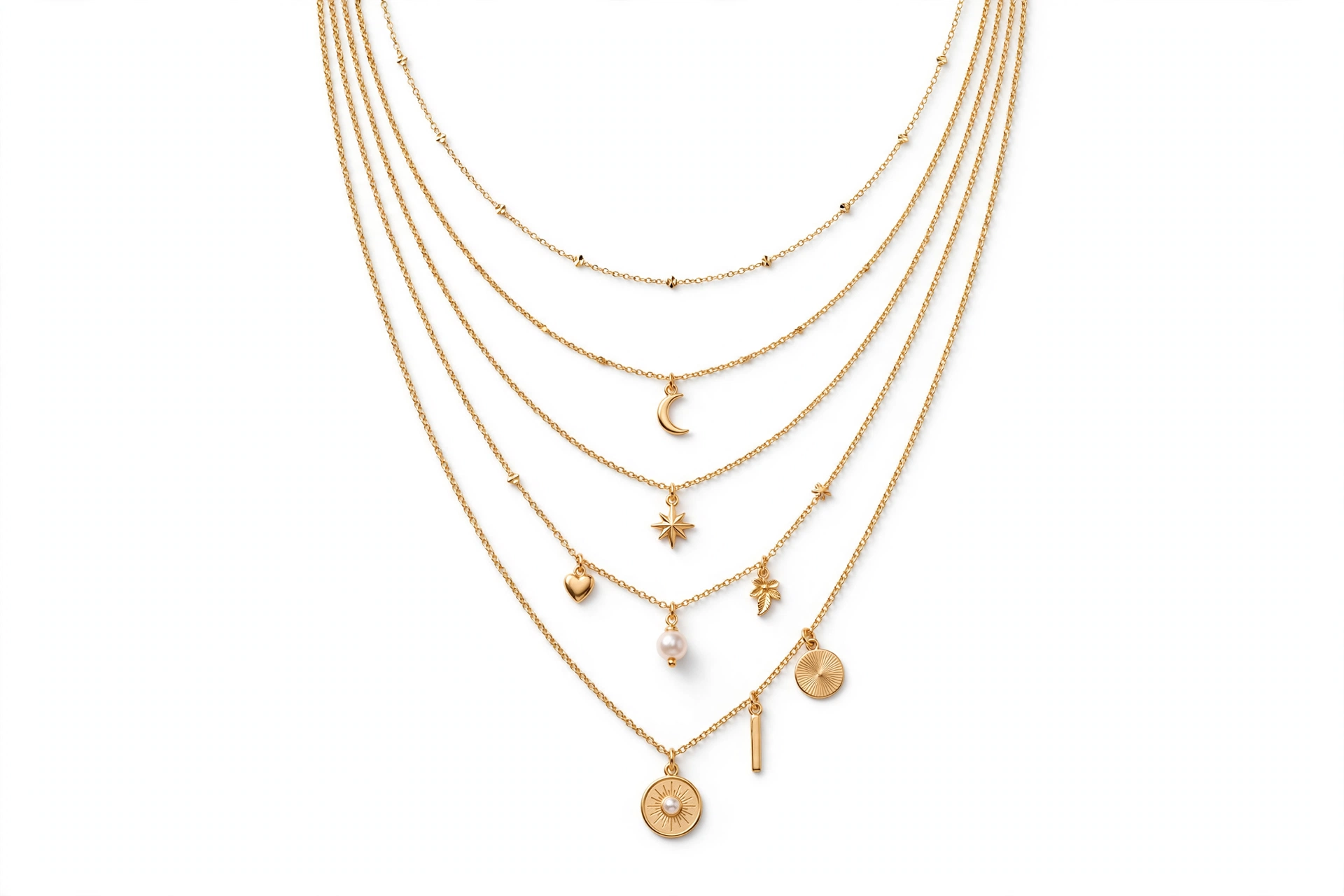 Layered Gold Necklace Set