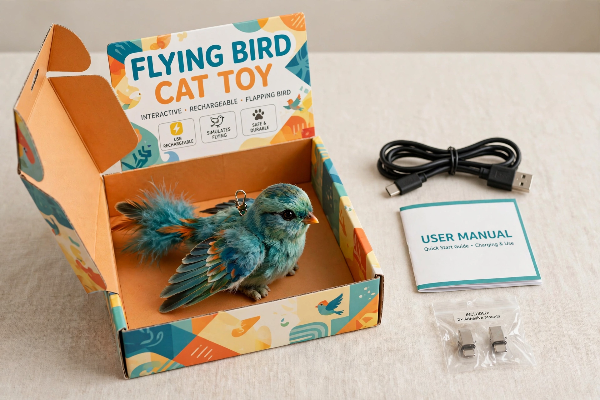 Interactive Flying Bird Cat Toy photo 5
