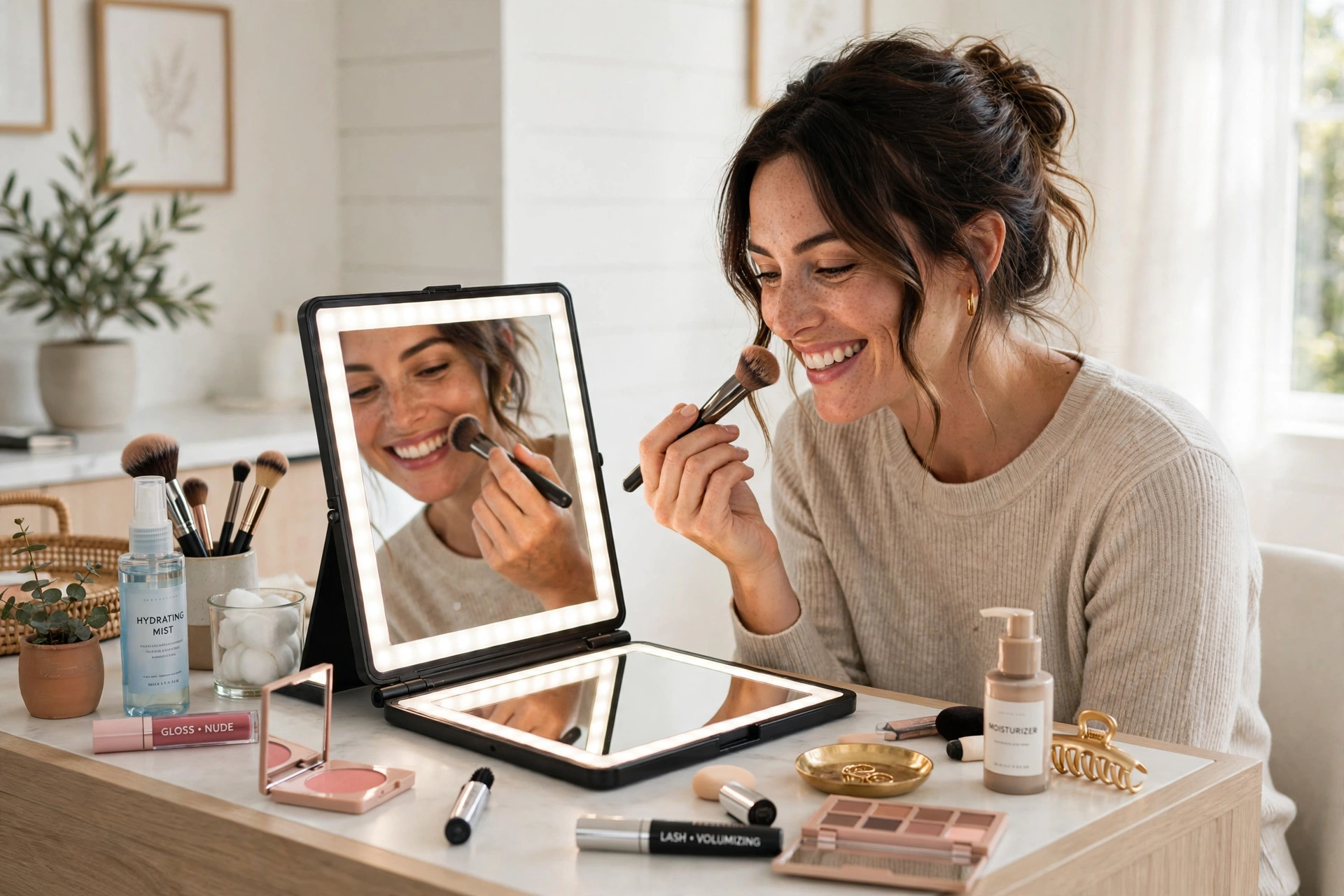 LED Folding Makeup Mirror photo 2